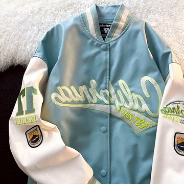 設計感國潮刺繡棒球服寬松vintage美式復古潮牌夾克高級感外套女