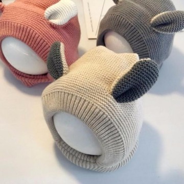 兒童加絨毛線帽秋冬嬰兒帽子男帽子女童冬嬰兒帽子秋冬款護耳帽子