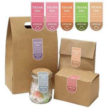 感謝貼紙 信件封口貼 長形貼紙 禮盒貼紙 裝飾貼紙 手帳貼紙 DIY貼紙 禮物盒包裝【BlueCat】【RC4787】