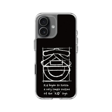 iPhone 17 Clear Case（相機按鈕） 透明 - KID - KID笑臉-草稿素描款
