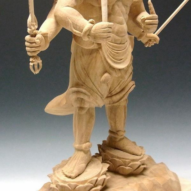 大元帥明王 立像 高さ60cm 楠製 木彫り 仏像 | LINEブランドカタログ