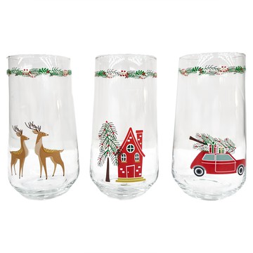 LCW HOME 聖誕節玻璃杯套裝 470ml  3個
