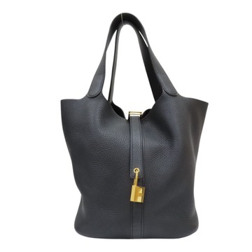 【二手名牌BRAND OFF】HERMES 愛馬仕 黑色 TC牛革 Picotin Lock 26 手提包 無鑰匙