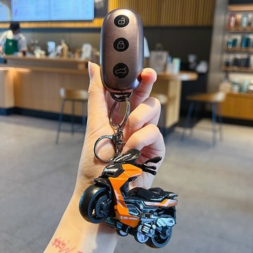 創意合金摩托鑰匙圈 回力踏板摩托車鑰匙扣 掛件 情侶包包鑰匙鏈 掛飾 書包配飾 小禮品 設計感掛鏈 ins風掛飾