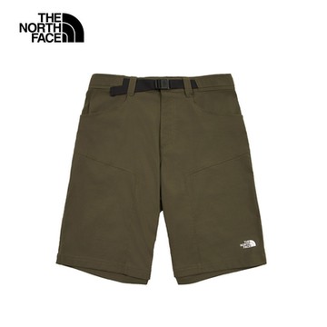 The North Face 官方旗艦 北面男款灰褐色吸濕排汗休閒短褲｜8AV621L