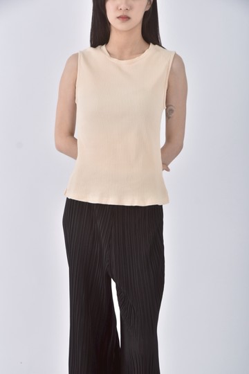 (S) caco坑紋杏色上衣