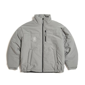 江戶勝 日系 男裝 立領鋪棉防寒外套(銀灰色) #外套#鋪棉