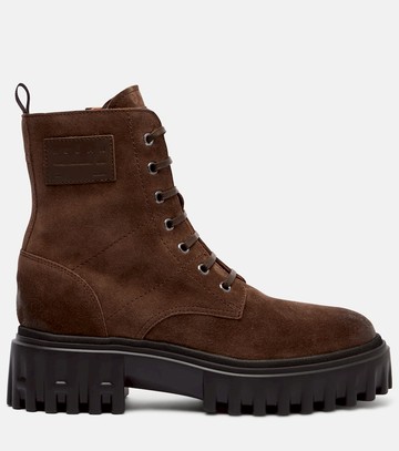 Hogan H700 suede combat boots