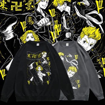 卡通動漫東京復仇者東京卍會萬次郎周邊衛衣春秋圓領套頭寬松男女