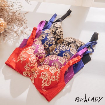 波蕾妮｜流金歲月 機能內衣【8818】機能型 下厚上薄 厚墊 大尺碼 E罩杯 深V