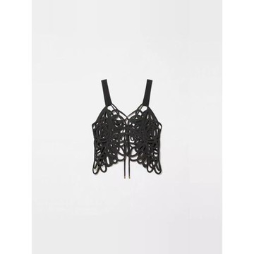 三色入 ep 設計感鉤花鏤空疊穿系帶蝴蝶形開衫吊帶背心女