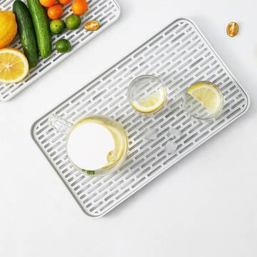 Homely Zakka 日式極簡多功能雙層瀝水盤/置物架_2入(大+小)