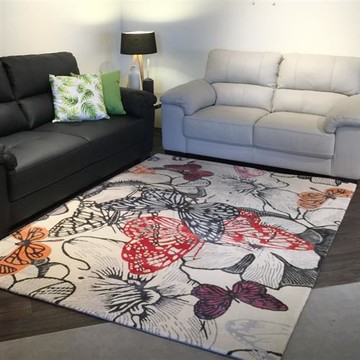 【山德力】舞蝶紅羊毛地毯-160x230cm