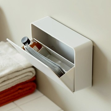 ABS壁掛式小物分隔收納盒(加大型)-4色可選 黑