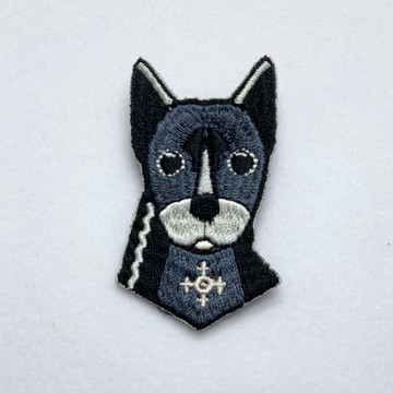 【森林動物系列】Q版黑狗繡片別針