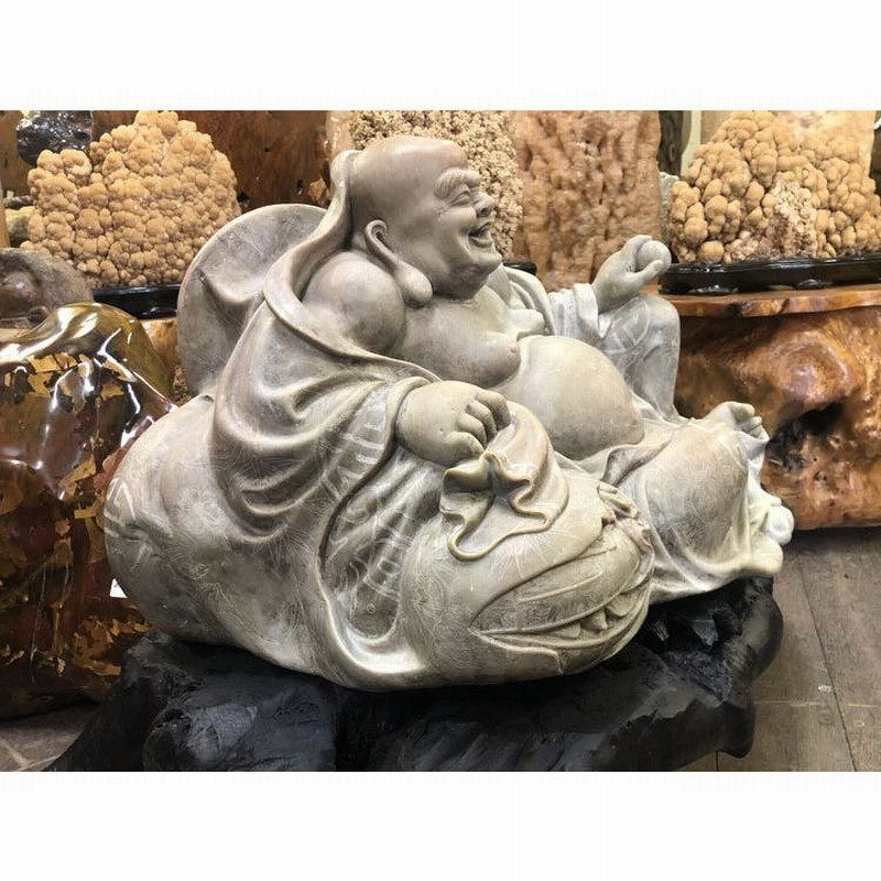 布袋の石像の仏像を販売しています。天然御影石彫刻の七福神布袋