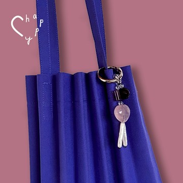 【C happy】寶貝水晶吊飾_好心情+保平安_包包掛飾/ 鑰匙圈_生日禮物