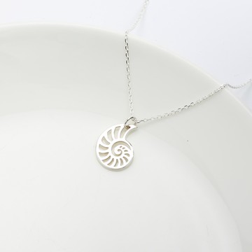 【Angel & Me】鸚鵡螺 黃金比例 貝殼 s925 純銀項鍊 生日禮物