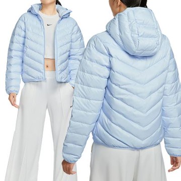 Nike W Nsw Tf Dwnfl Nk Ed Wndpfr 女款 水藍色 輕羽絨 連帽 外套 HV5106-441