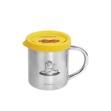 【KOM】達克比聯名款 雙層不鏽鋼兒童專用杯 200ml