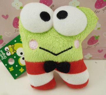 【震撼精品百貨】KeroKeroKeroppi 大眼蛙~ 絨毛英文吊飾-K