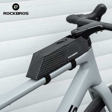ROCKBROS 0.6L 防水自行車上管包防刮穩定車架包適用於 MTB 公路自行車易於握持手機