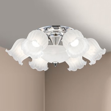 金屬鍍鉻玻璃造型半吸頂燈 F37-21-92281