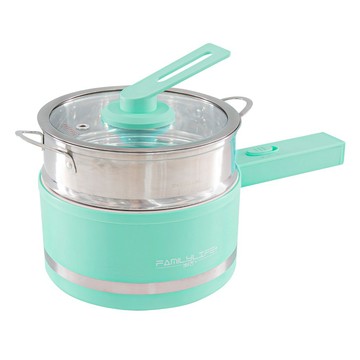 FAmILyLIFE 生活 雙層隔熱美食鍋 FL-256-B 土耳其藍 1.7L  20cm  1個