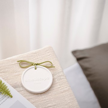 【綠色皮繩】陶瓷擴香石  |  附獨家棉麻束口袋