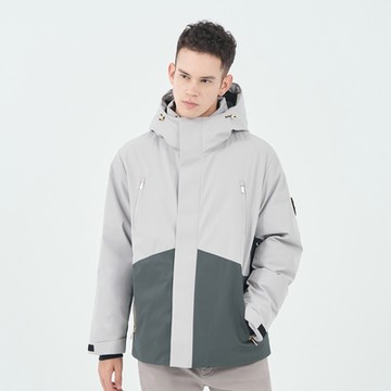 GIORDANO 男裝5A級鵝絨口袋連帽外套 - 99 銀月灰X微光灰