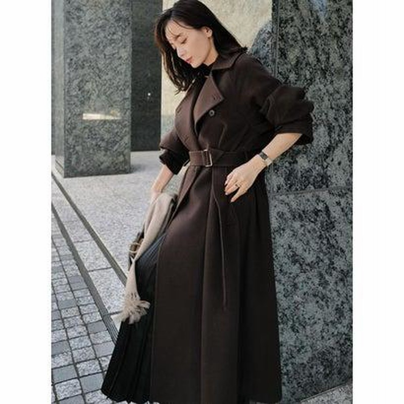 アニュアンス anuans ウールリバーケープコート （BROWN