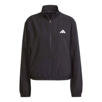 (WMNS) adidas Train Essentials 3-Stripes Woven Warm-Up Jacket 'Black White'