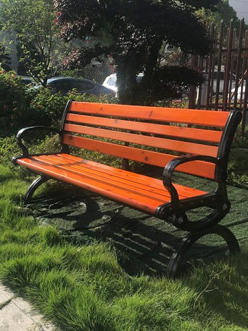 公園長椅 室外長椅 休閒座椅 塑木公園椅戶外長椅靠背休閒廣場庭院椅子防腐木凳子長條座椅實木【MJ23220】