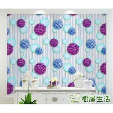 【樹屋生活】防水自黏壁紙 〔花藤系列 WTP484〕每捲45*1000公分 幾何 玫瑰 花球 壁貼 PVC牆貼 印花壓紋