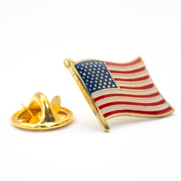 【A-ONE】USA 美國 愛國別針 愛國 金屬徽章 升旗證章胸針 金屬別針 國家徽章 出國紀念品
