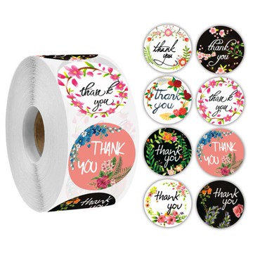 Chl 花卉貼紙謝謝貼紙封口貼紙thank You 貼紙裝飾貼紙素材貼紙婚禮貼紙喜帖貼紙500張 蝦皮商城 Line購物