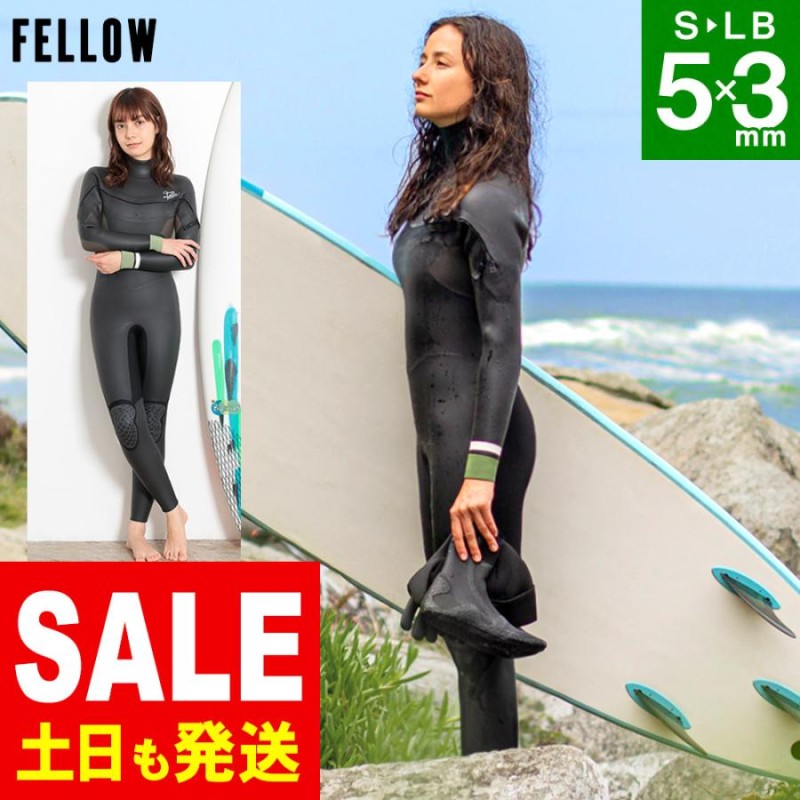 FELLOW ウェットスーツ レディース フルスーツ 3mm チェストジップ