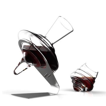 陀螺美學 創意透明玻璃酒杯醒酒器現代家居酒店餐廳桌面裝飾品