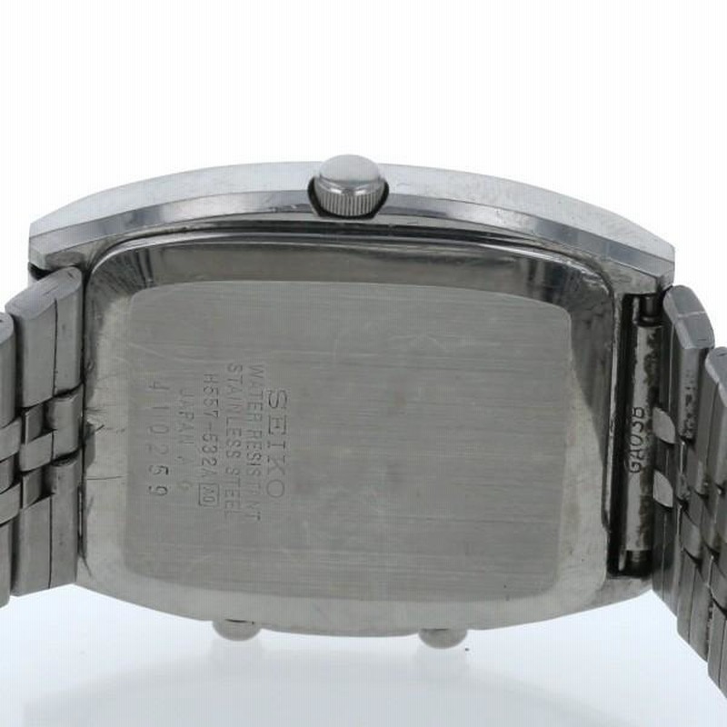 セイコー SEIKO スクエア アナデジ H557-532A クオーツ ブラック