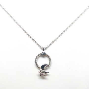 CHARRIOL 夏利豪 經典徹爾斯鋼索托帕石星星項鍊(08-121-1247)