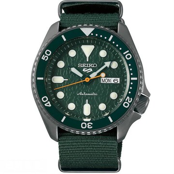 seiko SK037 精工5號 Sports 系列 4R36-07G0H(SRPD77K1) 運動時尚潮流機械腕錶/綠 42.5mm 特殊商品不配合店家優惠券｜樂天全館特惠中★指定刷卡回饋10%