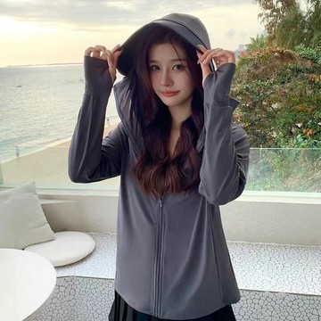 台灣出貨 夏季防曬衣女 薄款冰絲防曬服 透氣防曬外套 夏季遮陽服 連帽防曬衣 女生防曬衣 速乾外套 冰絲外套 戶外釣魚服