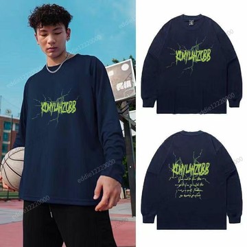 秋冬上衣 美式上衣 運動上衣 長袖 t恤 薄長袖 排汗衫 男 寶藍色上衣 健身衣 涼感t恤 運動衣 速乾上衣 運動長袖