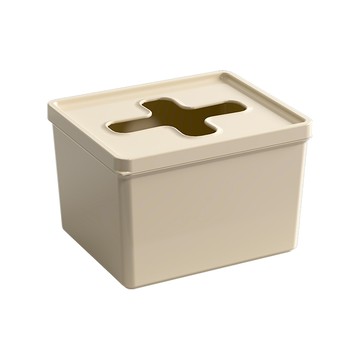 【英國FGODA】方形十字抽取口小物收納盒(大款)-3入