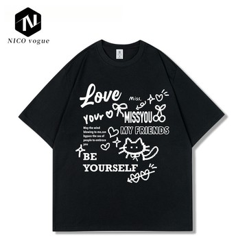 【Nico】100%纯棉短袖t恤女 显瘦半袖上衣 oversize 寬鬆上衣 T恤女 短T 素T 圓領打底衫 夏季衣服