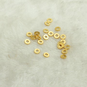 宏雲Hongyun-tl- (50pcs/份)- 沙金保色光面薄圓餅平片 diy手工飾品配件 金色手鍊隔片串珠材料