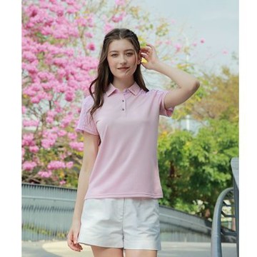 Per GIBO 女短T網眼P.K POLO衫(PK263052) 櫻花粉