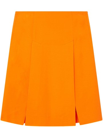 Stella McCartney - side-slit lightweight midi skirt - women - Viscose - 44 - Orange
