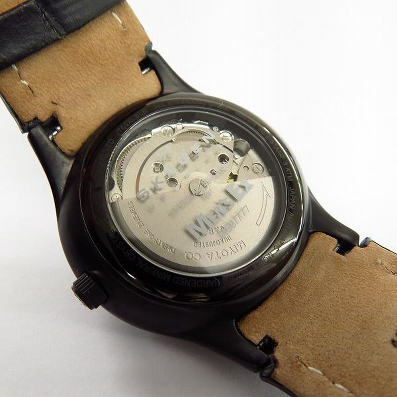 anw スカーゲン SKAGEN MEN'S EX コラボ 腕時計 黒 AT 自動巻き