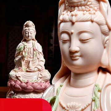 擺件 陶瓷觀音佛像 家用裝飾 客廳鎮宅佛擺件 工藝品 觀世音菩薩佛像 禪意佛像擺設